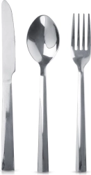 Sæt med bestik i rustfrit stål, 3 dele