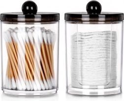 Sæt med beholdere til vatpinde og vatrondeller, 2 stk.