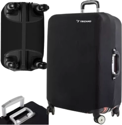 Elastisk beskyttelsesovertræk til mellemstor kuffert L TRIZAND, sort