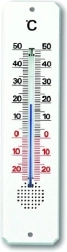 TFA analogt inde- og udendørstermometer, plast, hvid