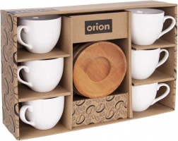 Porcelænskopper med underkopper WHITELINE 100 ml, 6 stk.