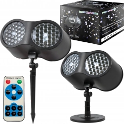 Jule LED laserprojektor med snefnug til huset