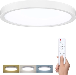 Solight LED loft-/væglampe Estela White med fjernbetjening, 60 W, 4500 lm, 50 cm, dæmpbar, CCT 3000–6500 K