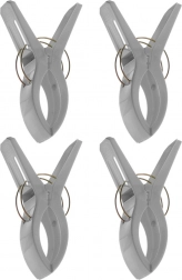 Strandklemmer til håndklæde, 4 stk.