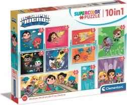 Puslespil DC Super Friends 10 i 1 CLEMENTONI