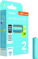 ENELOOP Lite AAA genopladelige batterier 550 mAh, 2 stk.
