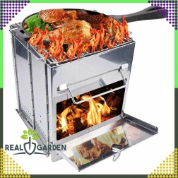 Sammenklappelig raket-kogeblus til camping med grill