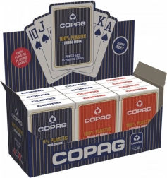 Plastiske pokerkort PKJ – røde, stor indeks