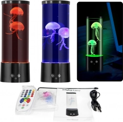 Dekorativt LED lampe med vandmænd på batterier og USB kabel