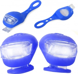 Silikone LED cykellygter, vandtætte, 2 stk