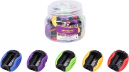 Enkelthuls blyantspidser 3,3 × 2 × 4 cm, farvemix