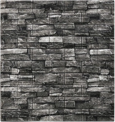 Selvklæbende 3D vægpaneler murstensmønster grå skum