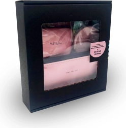 Gavesæt PASTELINI rosa – pung, kosmetiktaske, spejl og manicure