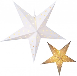 Hængende lysende papir-stjerne 60 cm