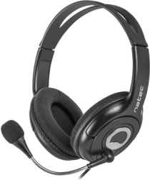 Natec Bear 2 headset med mikrofon, sort