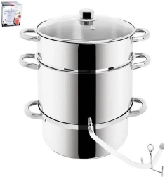 Rustfrit ståldamposaftkoger 8 l med damper