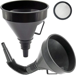 Stor tragt med filter til væsker