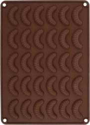 Silikoneform til halvmåneformede småkager, orange – 30 stk.