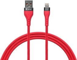 Opladnings- og datakabel USB‑A til Lightning 1 m rød TRACER