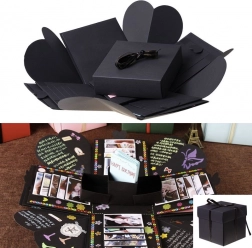 Sort eksplosions gaveæske