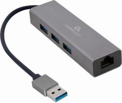 USB-AM til LAN GbE Hub 3xUSB 3.0 Adapter