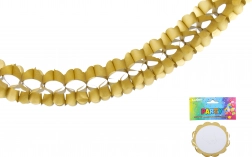 Guld papirguirlande 3,6 m
