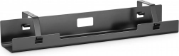 Metallisk kabelorganisator under bordet, sort, 60 cm