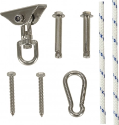 Loftbeslag i rustfrit stål til hængekøjer og gynger