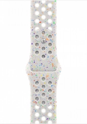 Nike sportsrem i ren platinfarve til 46 mm urkasse - størrelse S/M