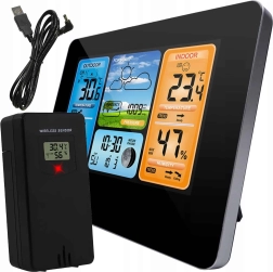 RENEW FORCE vejrstation med farve-LCD-display og trådløs sensor