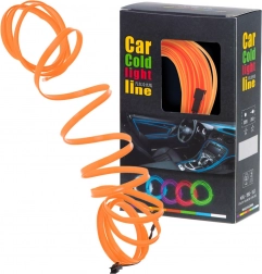 Ambient LED-belysning til bil USB / 12 V, 5 m lysbånd – Orange