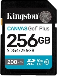 SD-hukommelseskort 256 GB Kingston Canvas Go Plus 200/160 MB/s C10 U3 V30