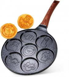 Granitpande til æg, 7 huller BLACK & WOOD 26 cm