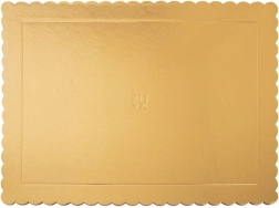 Guld rektangulær kageplade 40 × 30 cm