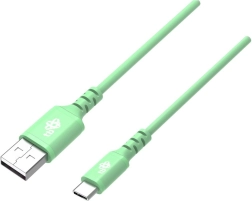 Silikone USB–USB‑C kabel 1 m, grøn, hurtig opladning