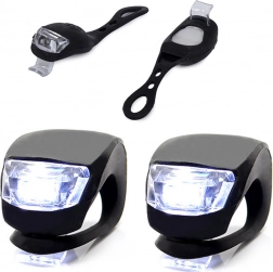 Sæt med silikonlygter til cykel, 2 stk., vandtætte