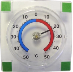 Udendørs selvklæbende termometer PROVENCE -50 til +50 °C, transparent