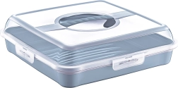 Kage- og dessertbeholder Party-Butler Nordic Blue 34,5 × 34,5 × 10,5 cm