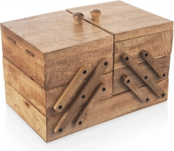 Syæske i mangotræ 30,5 × 18 × 21 cm, udtrækkelig op til 71 cm