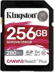 Kingston Canvas React Plus hukommelseskort 256GB 280/150 MB/s U3 V60 SD