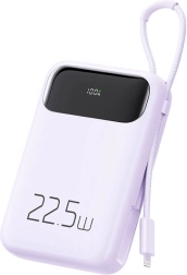 Powerbank Mcdodo 10000 mAh med Lightning-kabel, 22,5 W (lilla)