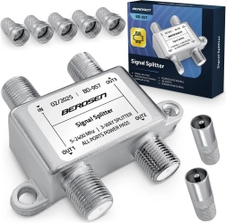 Båndantennesplitter 3-vejs 5–2400 MHz Berdsen