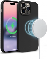Magnetisk silikoneetui til iPhone 14 Pro Max med MagSafe, sort