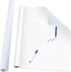 Selvklæbende hvid whiteboard til tør aftørring 200 × 45 cm MAZAK