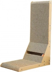 Hjørnekradsetræ til katte med legetøj