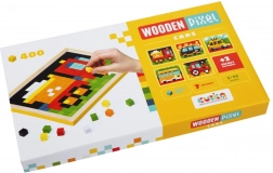 CUBIKA 14903 Pixel IV biler - træmosaik med 400 brikker og 7 skabeloner