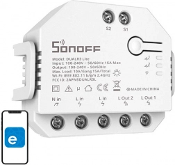 Smart Wi‑Fi-kontakt Sonoff Dual R3 Lite