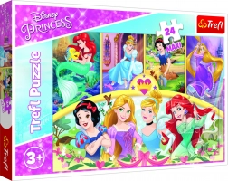 Puzzle Maxi 24 brikker – DISNEY prinsesser, mindernes magi
