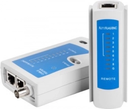 Kabeltester RJ-45, RJ-12, RJ-11 og koaksialkabler