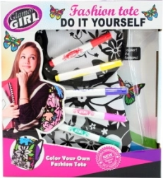 Farvelægningsrygsæk til børn med tekstiltuscher